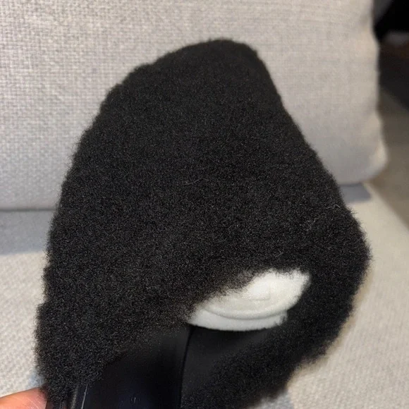 Jenni Kayne Black Shearling Mules